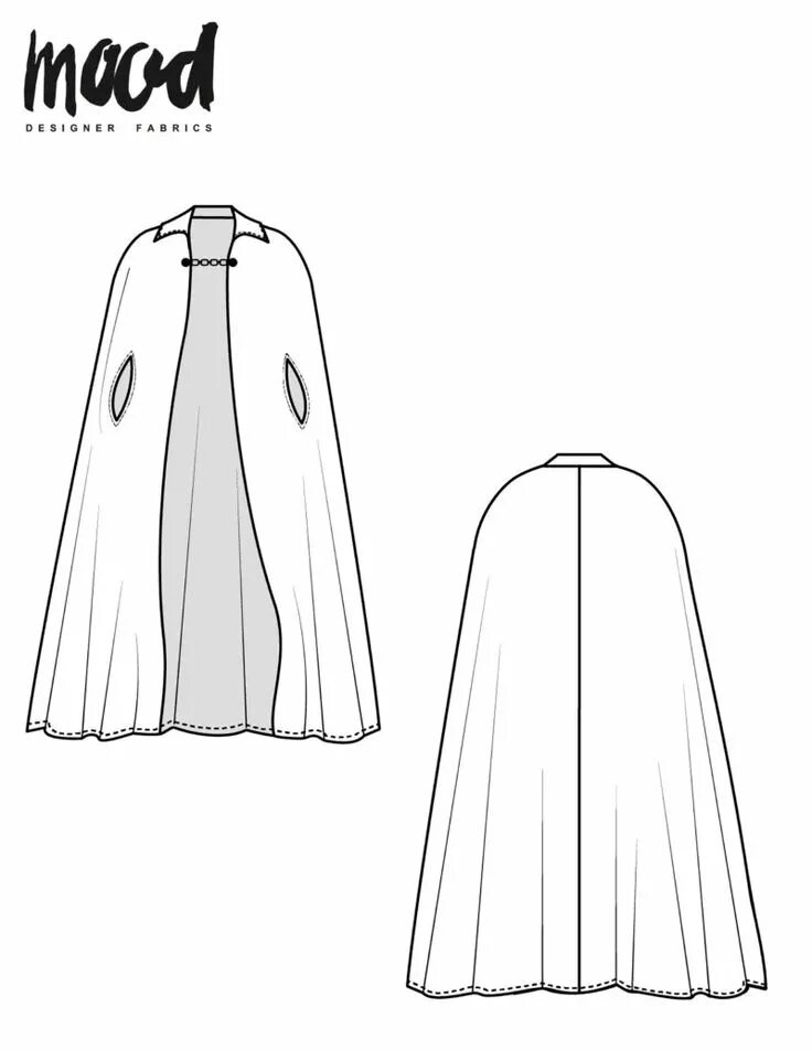 Кейп выкройка The Winterberry Cape - Free Sewing Pattern - Mood Sewciety Cape pattern sewing, 