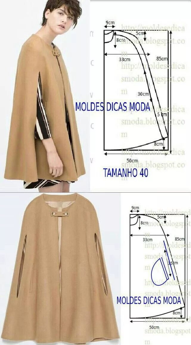 Кейп выкройка скачать Pin de sim razzaz en pattern(coat) Confección de ropa, Patrones de vestido de co