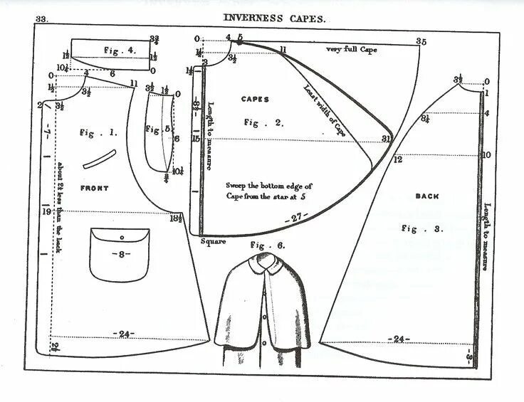 Кейп выкройка скачать 1850s Inverness Cape Cape coat pattern, Coat patterns, Inverness cape