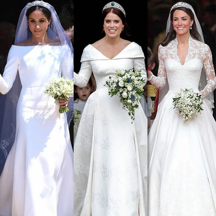 Кейт свадьба фото Three royal beauties, three different wedding looks! Royal wedding dress, Royal 