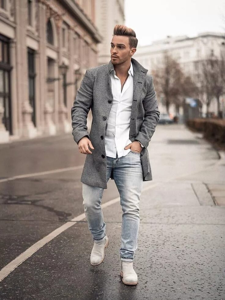 Кэжуал стиль мужской 2024 Pin on upcoming and running trend for Denim Stylish winter outfits, Mens casual 