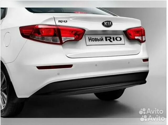 Киа фото сзади Бампер задний белый Kia Rio 3 рест 2016 купить в Москве Технопласт 866114Y500 Ав