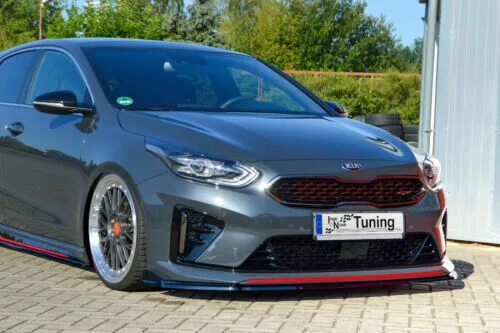 Киа к3 тюнинг Spoilerschwert Frontspoiler Schwert aus ABS für Kia Cee'd GT Pro Ceed FL mit ABE