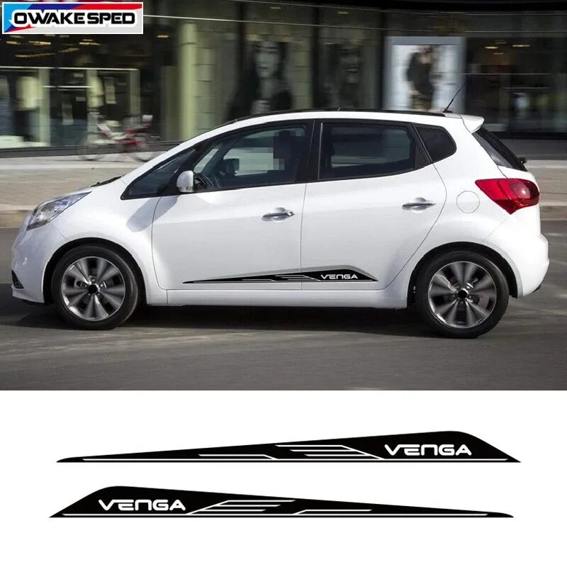 Киа катрин фото 2 шт. для KIA Venga Автомобильная дверь боковая юбка декоративная наклейка гоноч