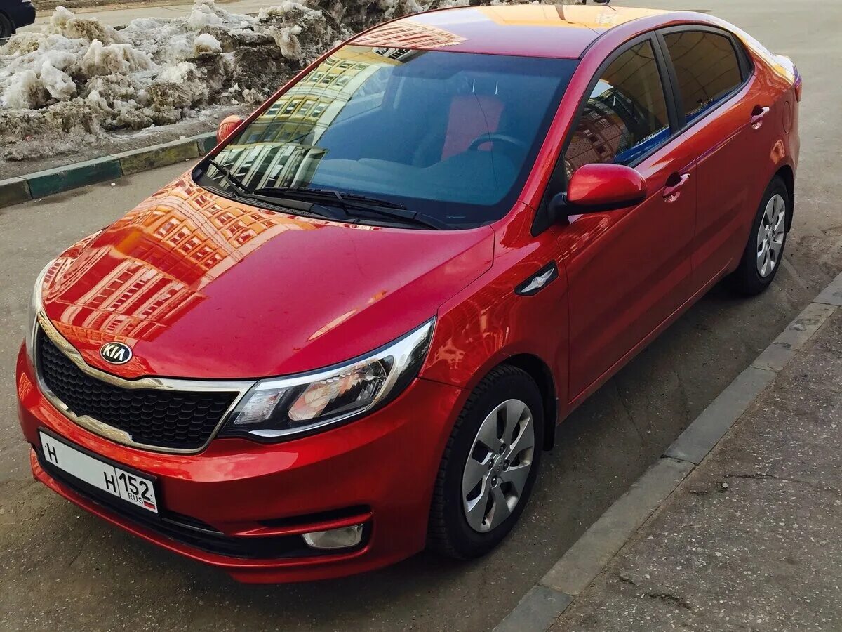 Киа красная фото Купить б/у Kia Rio III Рестайлинг 1.6 AT (123 л.с.) бензин автомат в Нижнем Новг