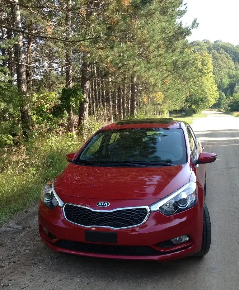 Киа красная фото Crimson Red 2014 Kia Forte EX In Manistee, Michigan + Pictures