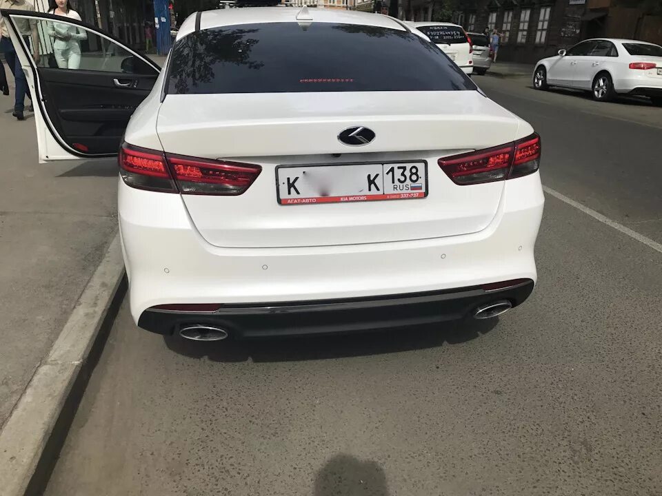 Киа оптима фото сзади Задние фары тонирование + Эмблема с AliExpress - KIA Optima (4G), 2,4 л, 2017 го