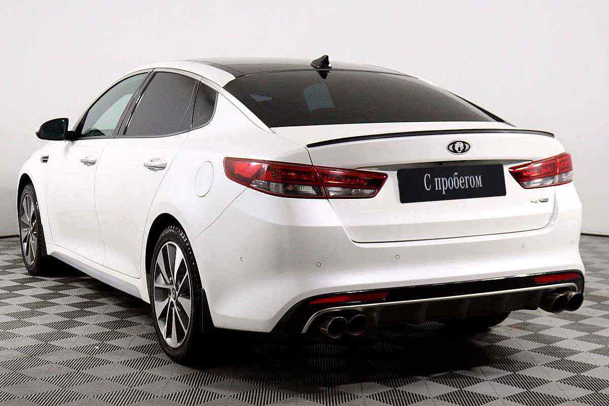 Киа оптима фото сзади KIA Optima Белый 2017 с пробегом 114 850 км. в автоцентре Крост в Ростове-на-Дон