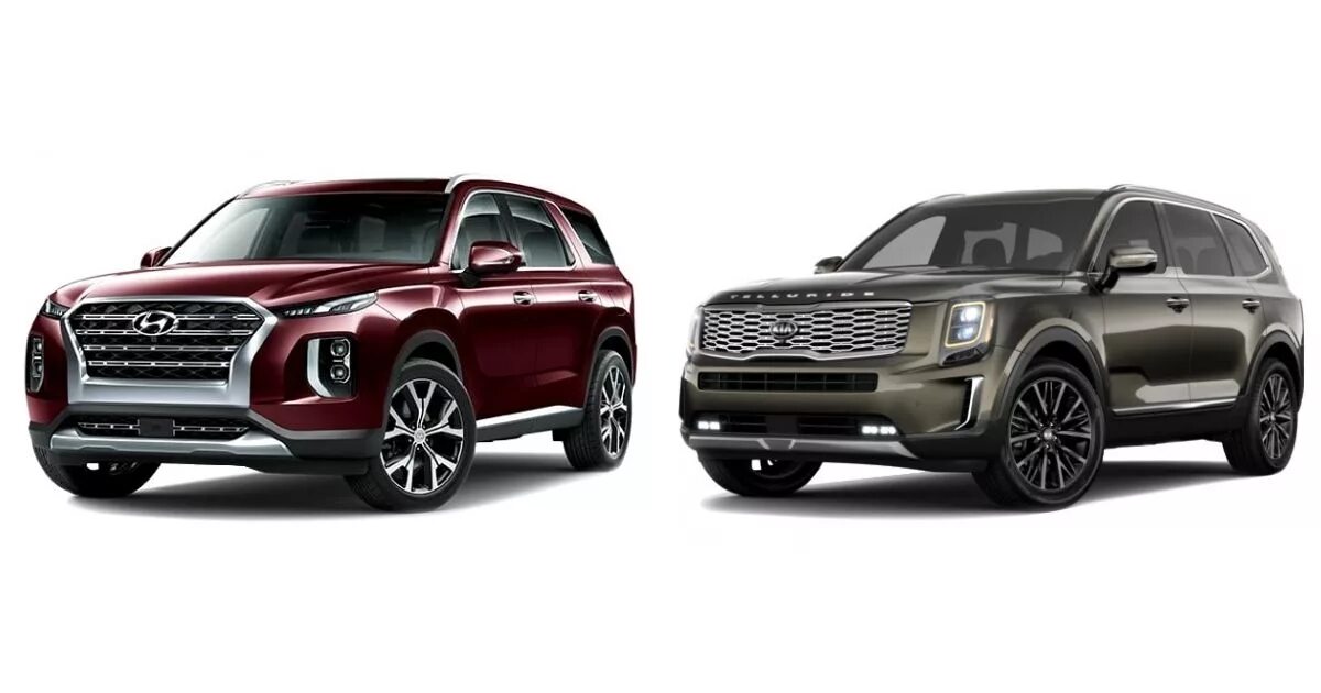 Киа палисад фото Порівнюємо Hyundai Palisade 2018 і KIA Telluride 2019