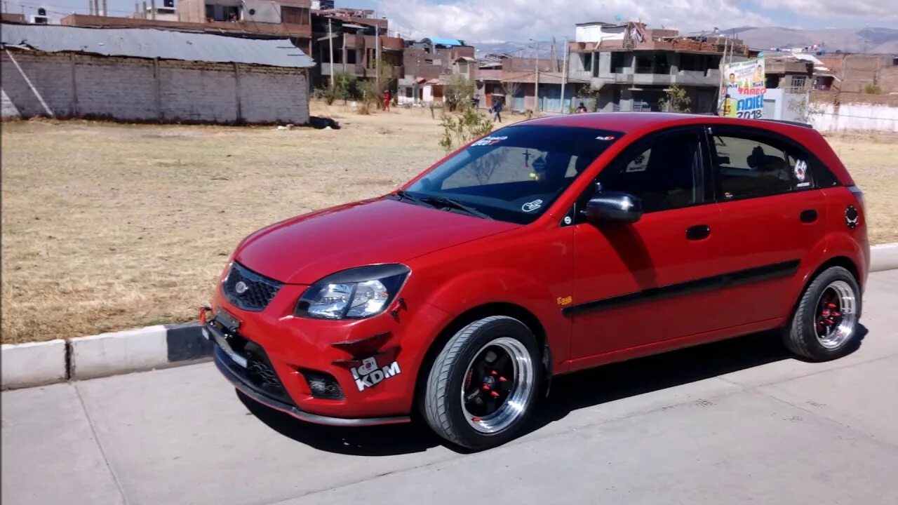 Киа рио 2 рестайлинг седан тюнинг Kia Rio stance - YouTube
