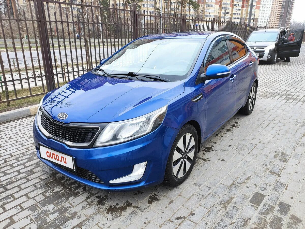 Киа рио 2011г фото Купить б/у Kia Rio III 4-speed 1.6 AT (123 л.с.) бензин автомат в Одинцово: сини