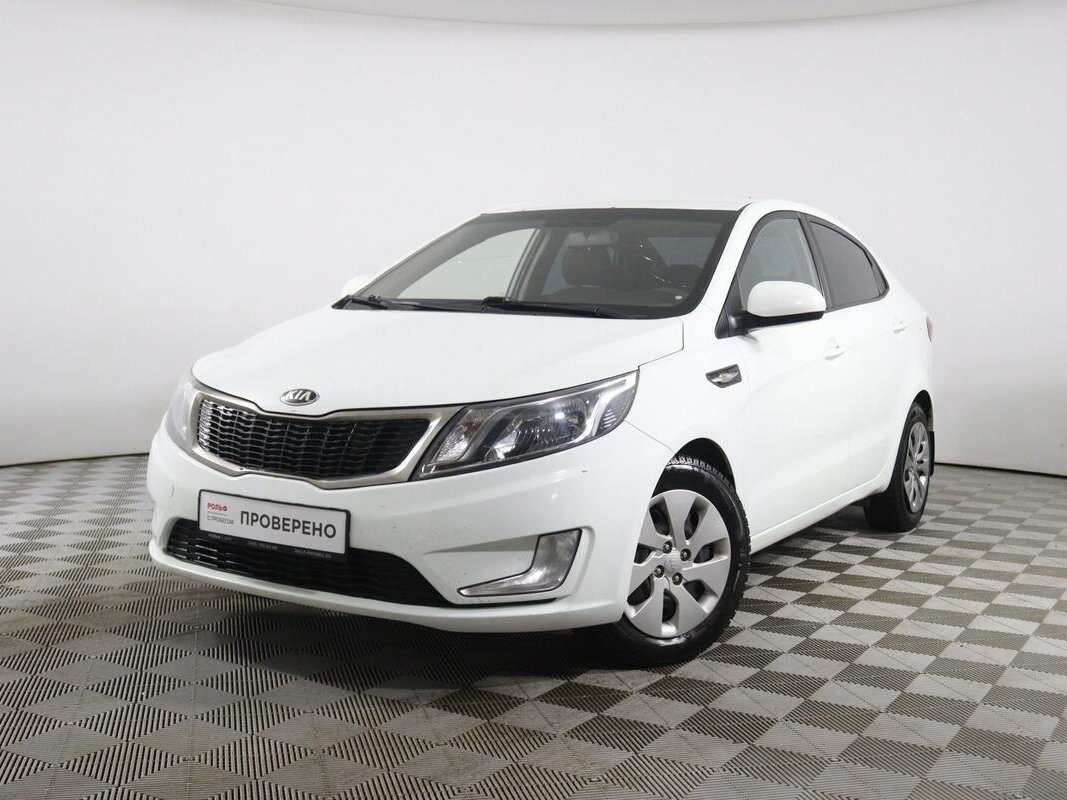 Киа рио 2013 года фото Купить б/у Kia Rio III 4-speed 1.6 AT (123 л.с.) бензин автомат в Москве: белый 