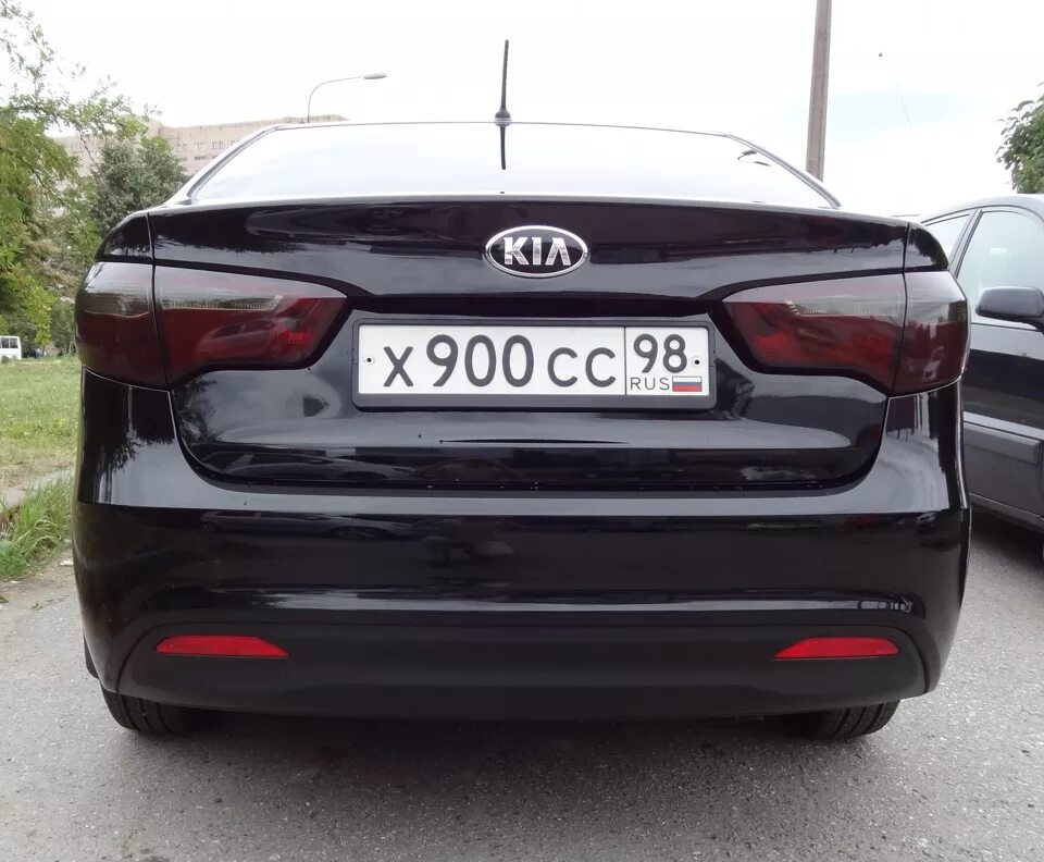 Киа рио 3 фото сзади Тонировка задней полусферы и задних фонарей - KIA Rio (3G), 1,6 л, 2013 года тюн
