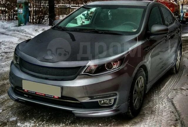 Киа рио 3 рестайлинг тюнинг Купить Накладка (маска) GT с сеткой на решетку радиатора Kia Rio 3 2015-2017г в 