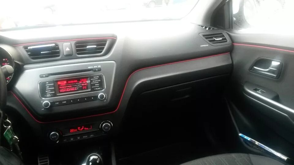 Киа рио 3 рестайлинг тюнинг салона Полоски в салоне - KIA Rio (3G), 1,6 л, 2015 года стайлинг DRIVE2