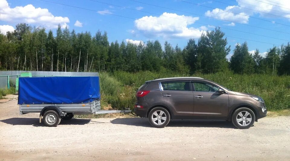 Киа рио 3 с прицепом фото Освоил прицеп - KIA Sportage (3G), 2 л, 2012 года наблюдение DRIVE2