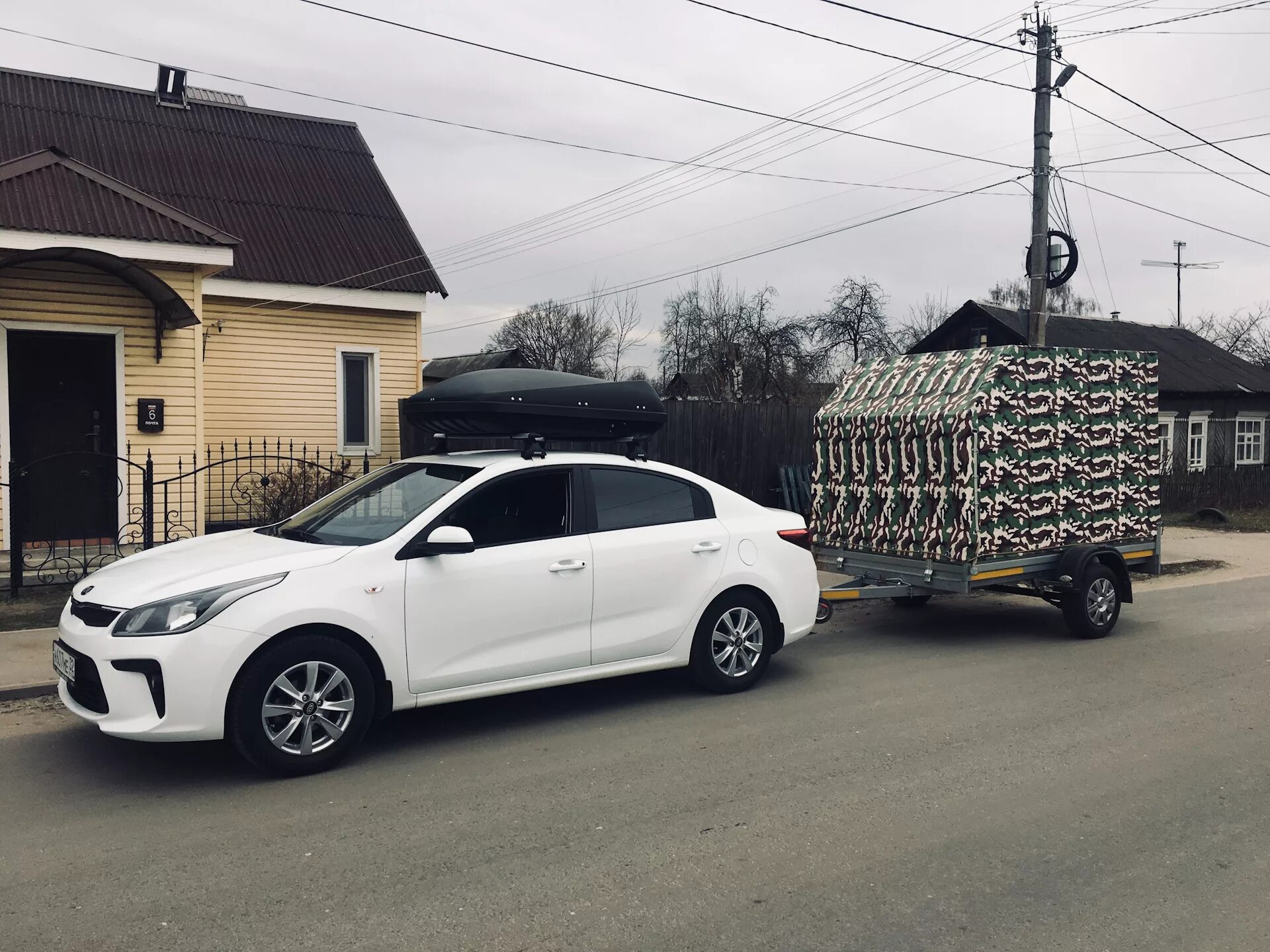 Киа рио 3 с прицепом фото Установка фаркопа. Leader Plus H228-A - KIA Rio (4G), 1,6 л, 2017 года аксессуар