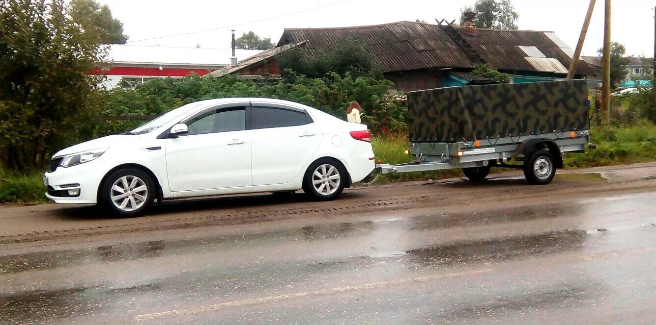 Киа рио 3 с прицепом фото Прицеп Трейлер ПРОРАБ - Модель 829450 - KIA Rio (3G), 1,6 л, 2015 года путешеств