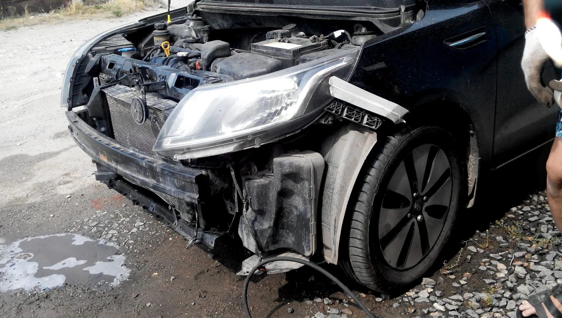 Киа рио без бампера фото Снятие и установка переднего бампера на KIA RIO 2014 - KIA Rio (3G), 1,6 л, 2013