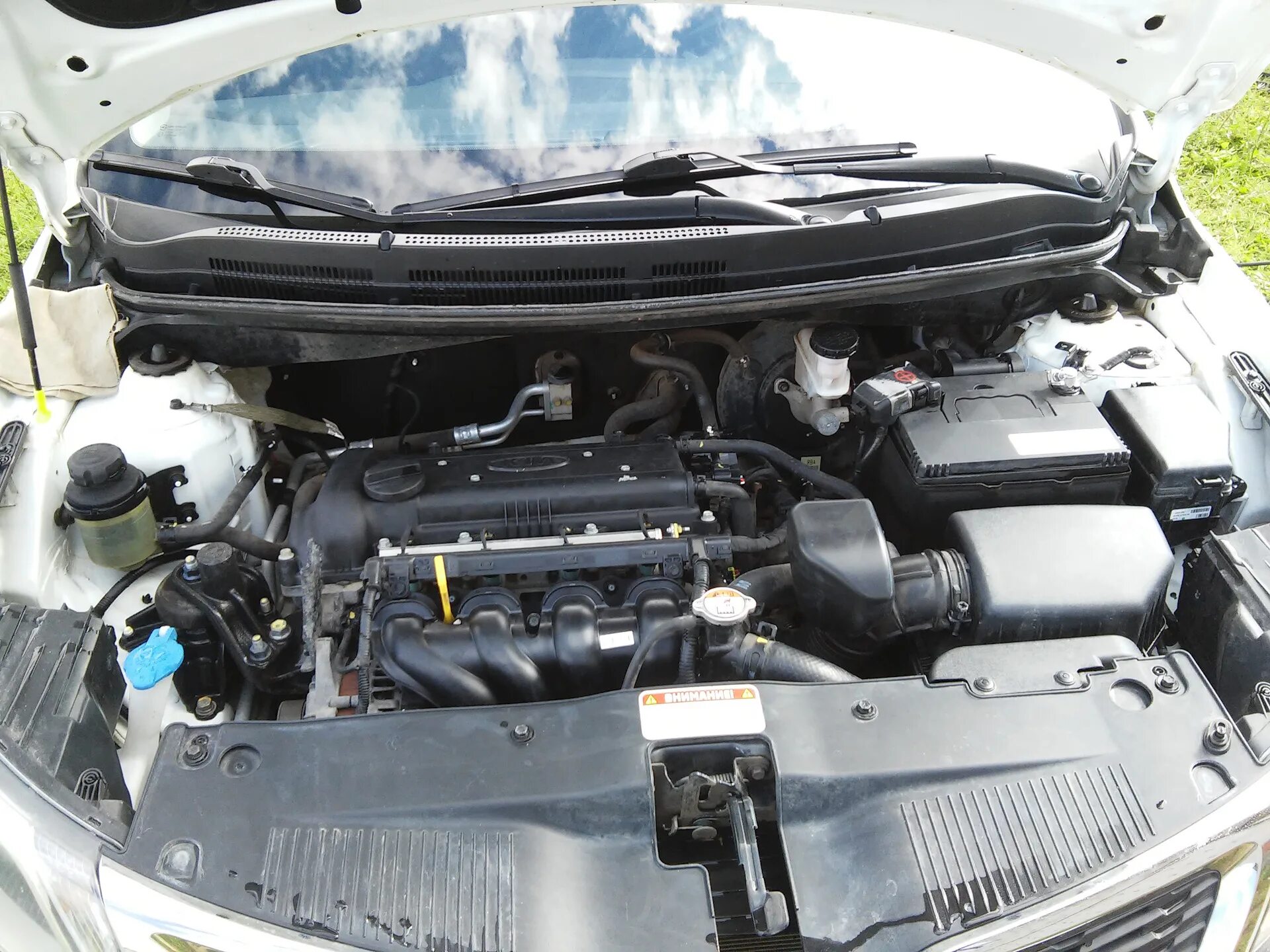 Киа рио где номер двигателя фото Моем движок - KIA Rio, 1.4 л., 2014 года на DRIVE2