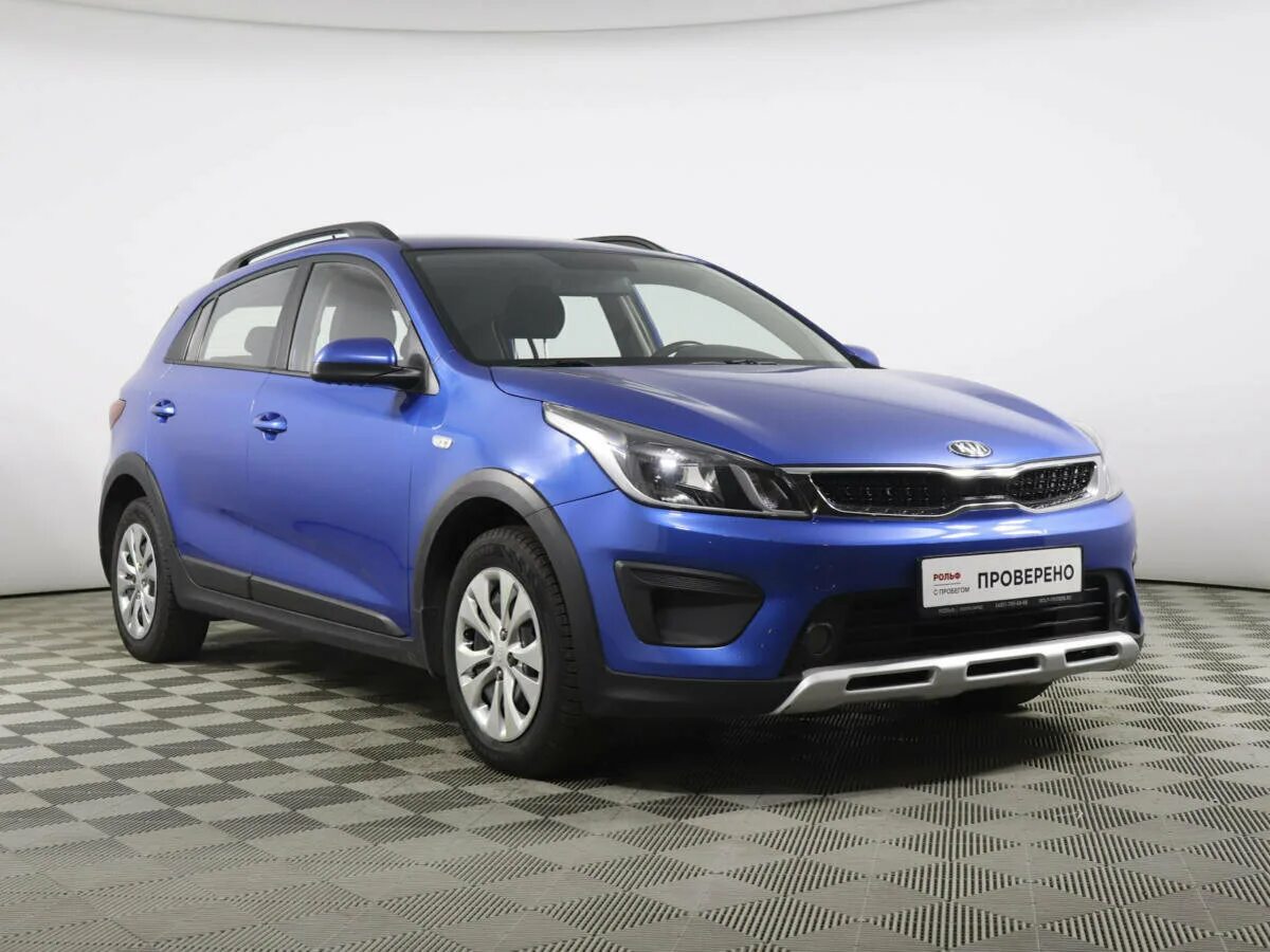 Киа рио х лайн 2018 фото Купить б/у Kia Rio IV X-Line 1.4 AT (100 л.с.) бензин автомат в Москве: синий Ки