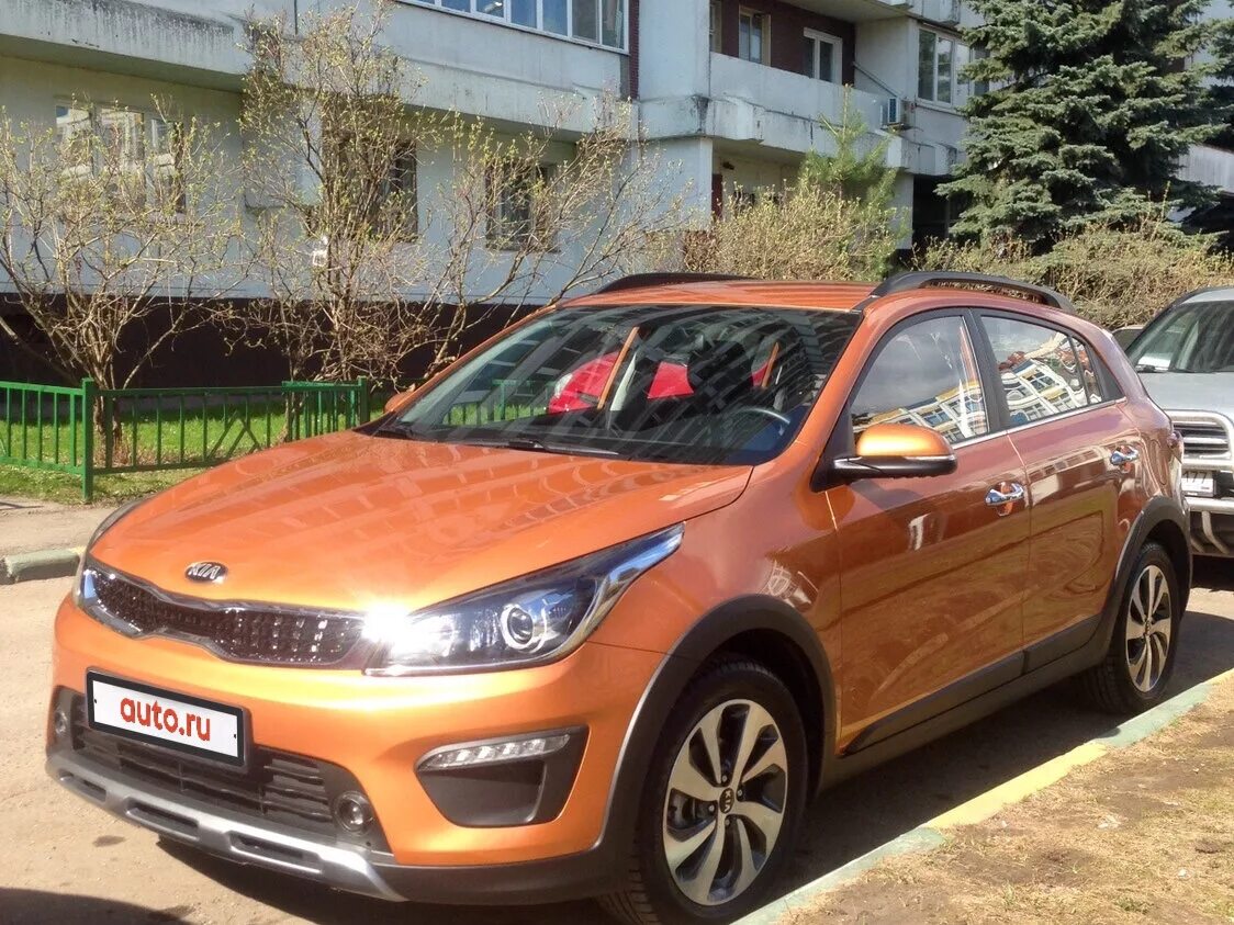 Киа рио лайн фото Купить б/у Kia Rio IV X-Line 1.6 AT (123 л.с.) бензин автомат в Москве: оранжевы