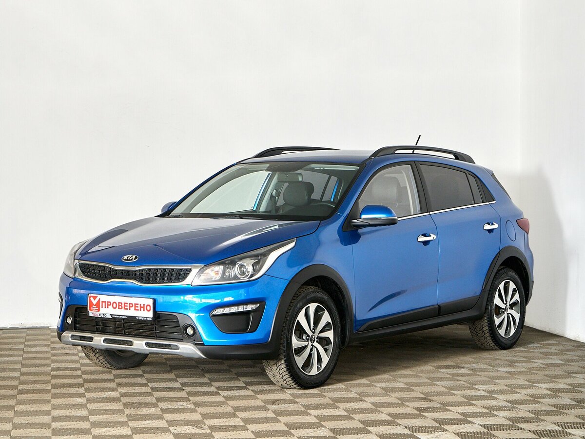 Киа рио лайн фото цена Купить б/у Kia Rio IV X-Line 1.6 AT (123 л.с.) бензин автомат в Москве: синий Ки