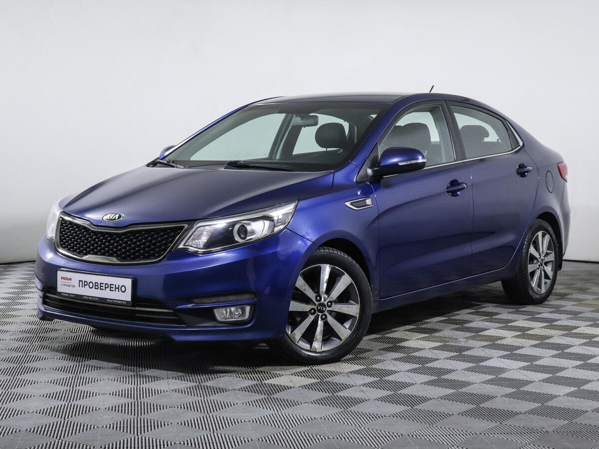 Киа рио москва цена фото Купить б/у Kia Rio III 6-speed 1.6 AT (123 л.с.) бензин автомат в Москве: синий 
