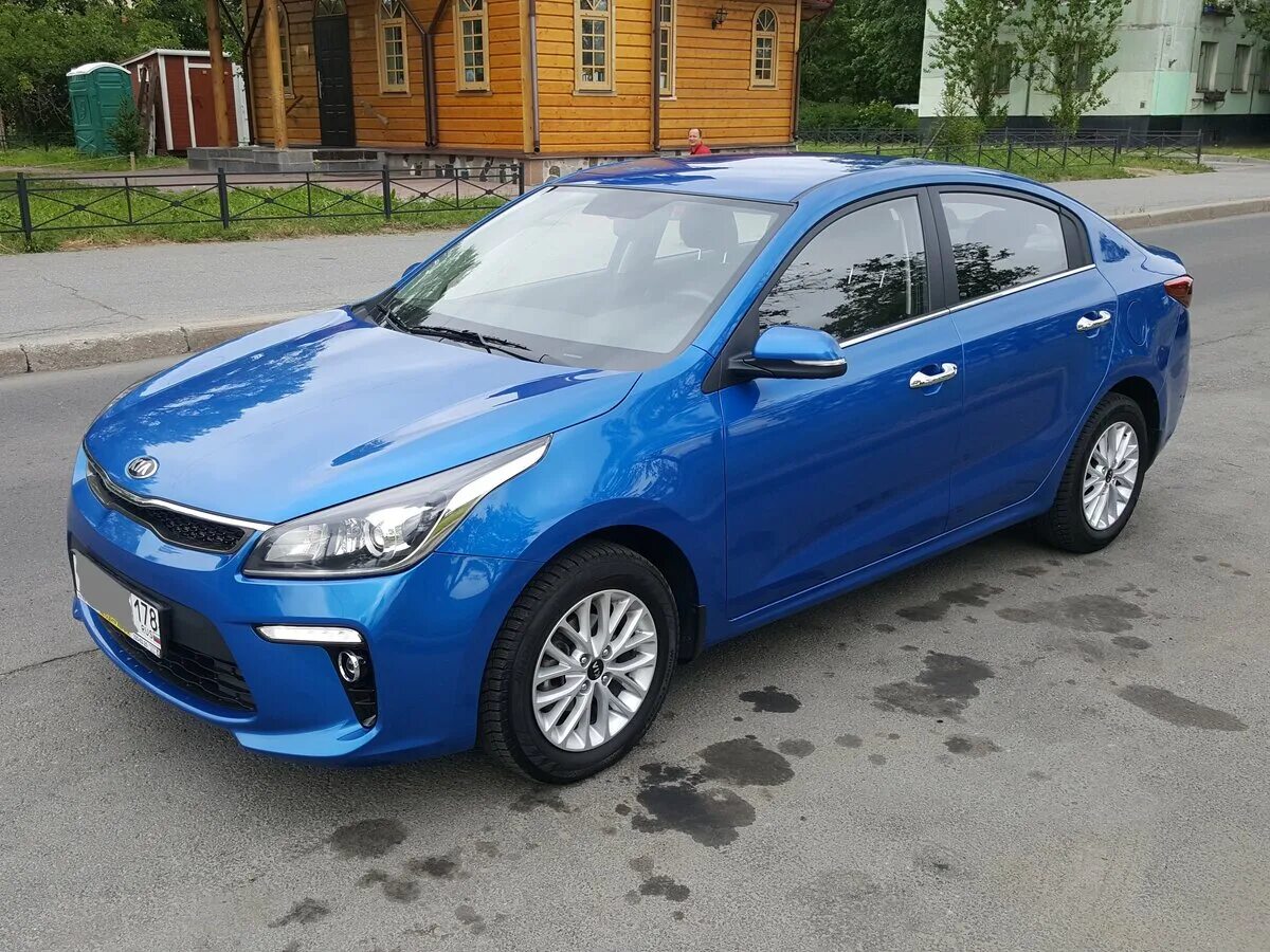 Киа рио синяя фото Купить б/у Kia Rio IV 1.6 AT (123 л.с.) бензин автомат в Санкт-Петербурге: синий