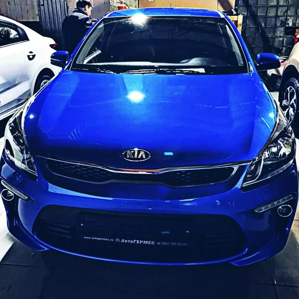 Киа синего цвета фото KIA Rio "Edition Plus" 1.6 АT 2019 синий фото KIA Rio