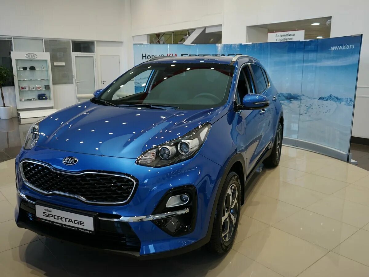 Киа синего цвета фото Купить новый Kia Sportage IV Рестайлинг 2.0 AT (150 л.с.) бензин автомат в Санкт