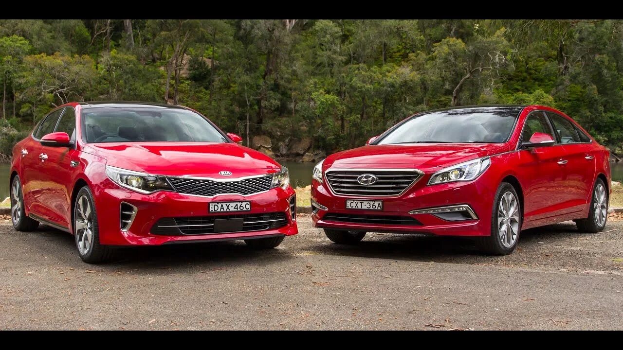 Киа соната фото Kia Optima GT v Hyundai Sonata Premium Comparison Review - YouTube