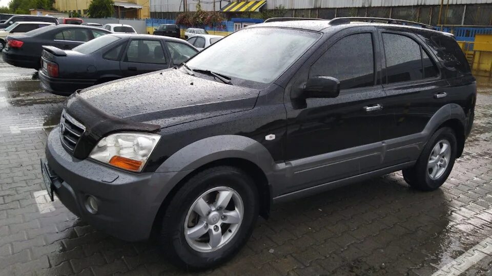 Киа соренто фото 2008 года KIA Sorento (1G) 2.5 дизельный 2008 Черный на DRIVE2