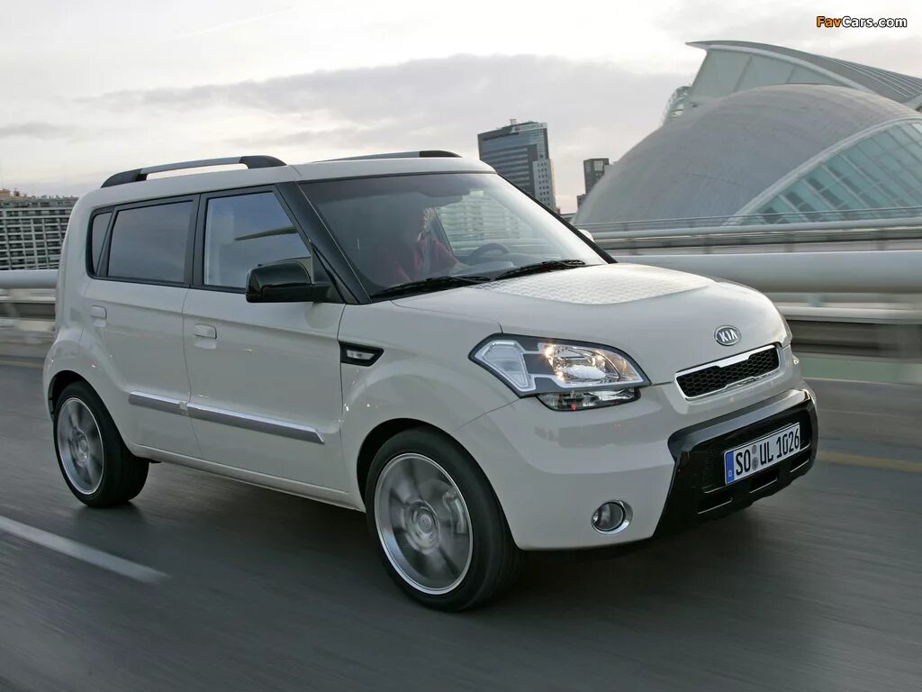 Киа соул 1 поколения фото Kia Soul (AM) 2008–11 images (1024x768)