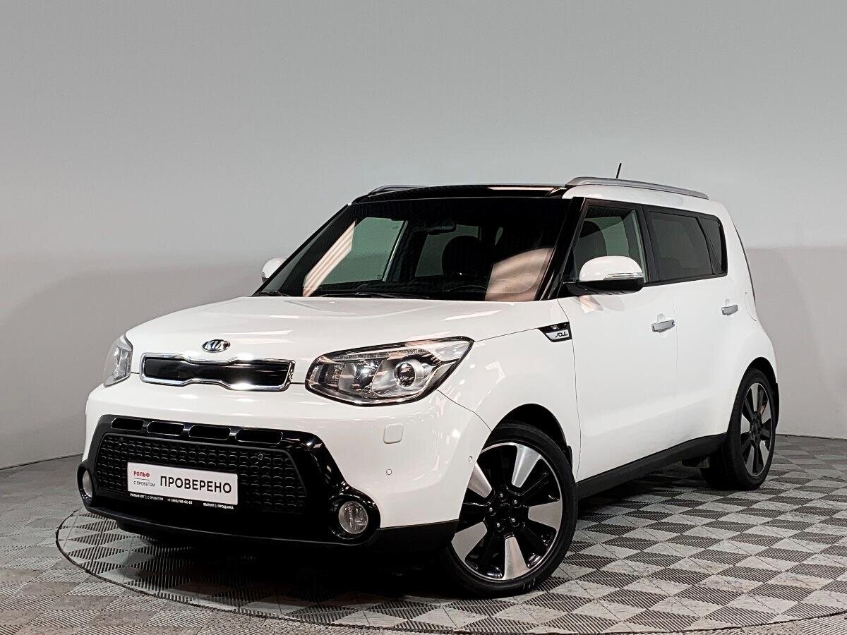 Киа соул 2015 фото Купить б/у Kia Soul II 1.6d AT (128 л.с.) дизель автомат в Москве: белый Киа Соу