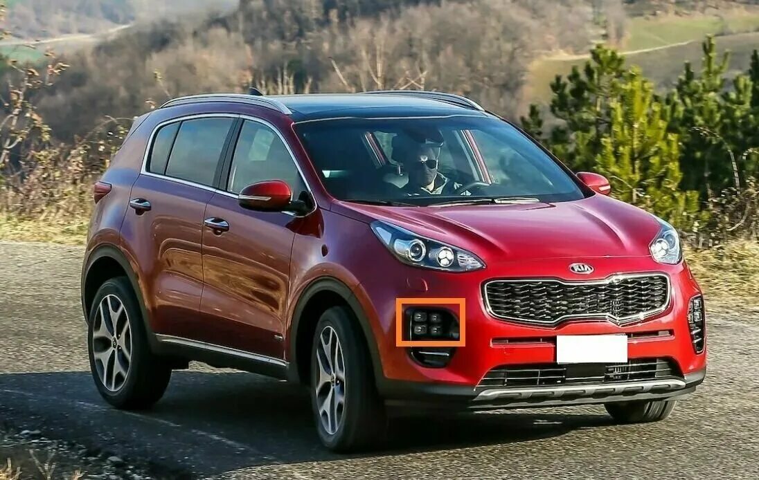 Киа спортаж фото Фара противотуманная (ПТФ) правая Kia Sportage 4 (2015-2018 г. в.) - купить в ин