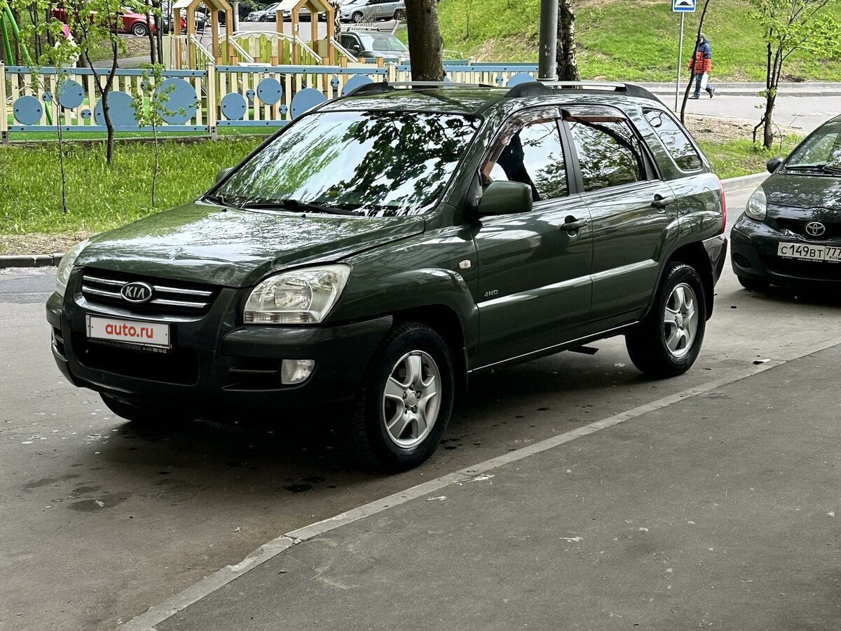 Киа спортейдж 2006 года фото Купить б/у Kia Sportage II 2.0 MT (141 л.с.) 4WD бензин механика в Москве: зелён