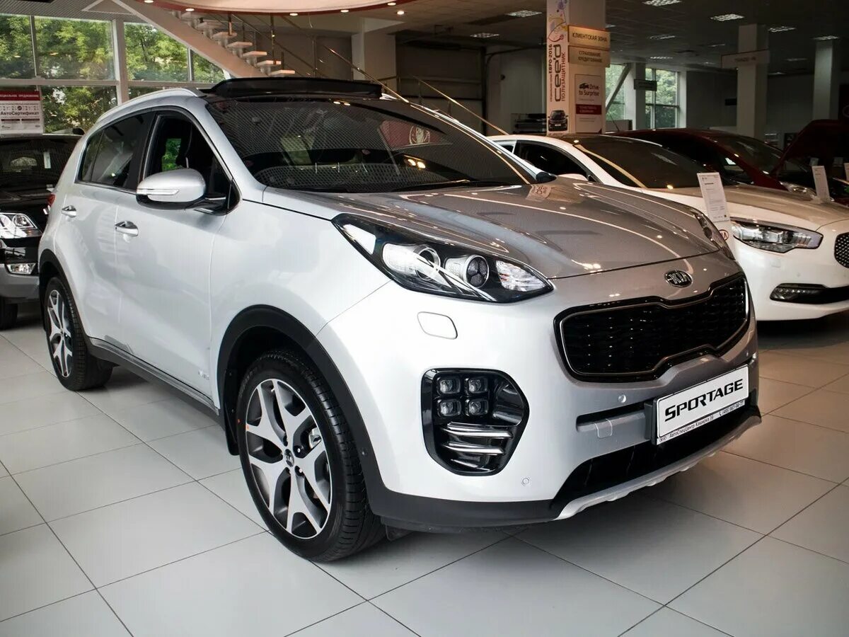 Киа спортейдж 4 поколения фото Купить новый Kia Sportage IV 2.0 AT (150 л.с.) бензин автомат в Москве: серебрис