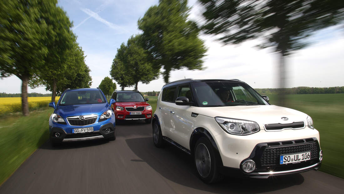 Киа йети фото Kia Soul, Opel Mokka, Skoda Yeti: Einsteiger-SUV im Vergleichstest AUTO MOTOR UN