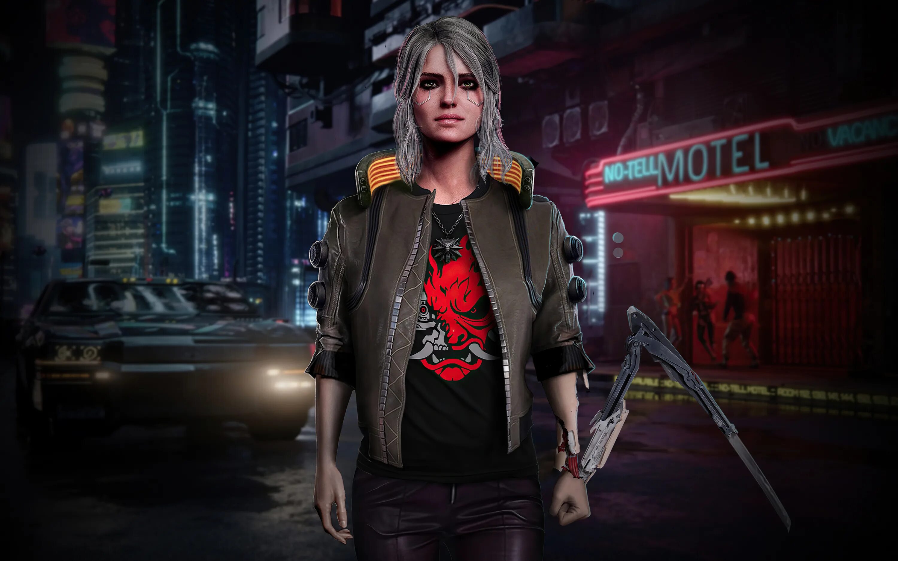 Киберпанк 2077 фото из игры Wallpaper : Ciri, cyberpunk, Cyberpunk 2077, 4k 3840x2400 - krkrr - 1969243 - HD
