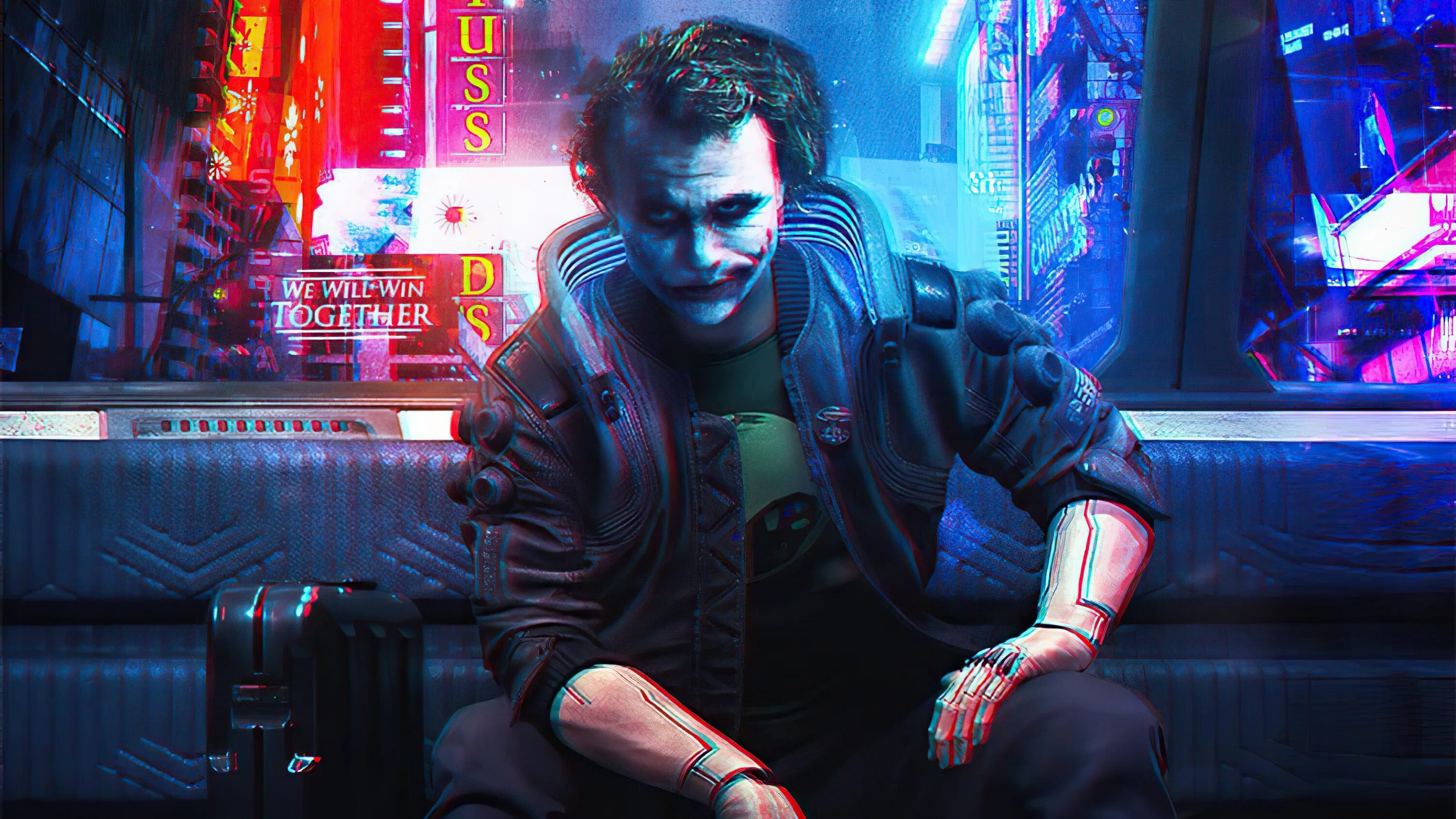 Киберпанк фото из игры Joker Cyberpunk Wallpaper Desktop 4K