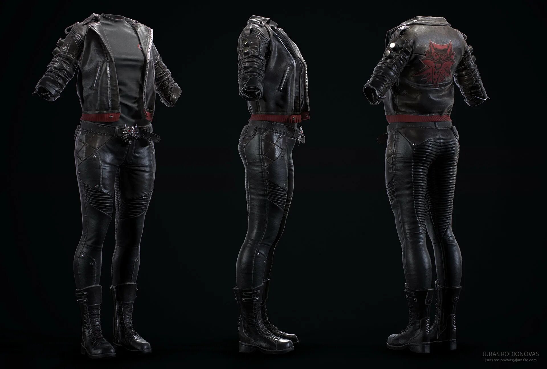 Киберпанк мод на одежду женскую ArtStation - Cyberpunk Witcher Outfit