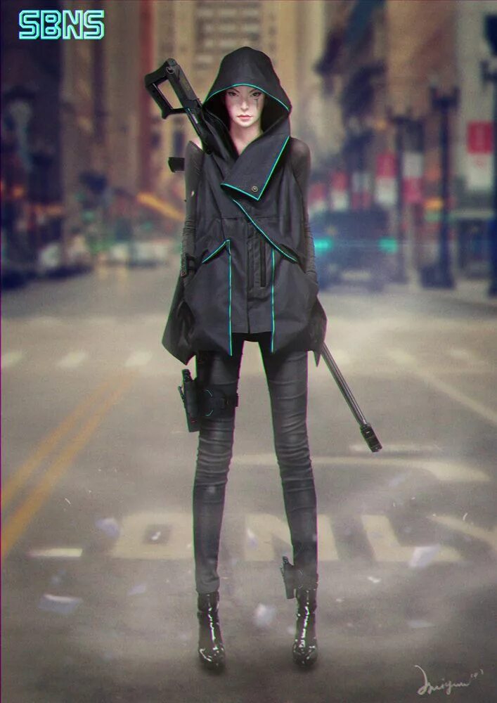 Киберпанк мод на одежду женскую SBNS_02, HuiYen Chen Cyberpunk character, Cyberpunk, Character design