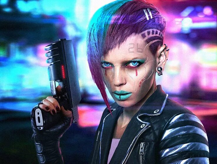 Киберпанк прически Punk by leee666jack on DeviantArt Cyberpunk girl, Cyberpunk, Cyberpunk aesthetic