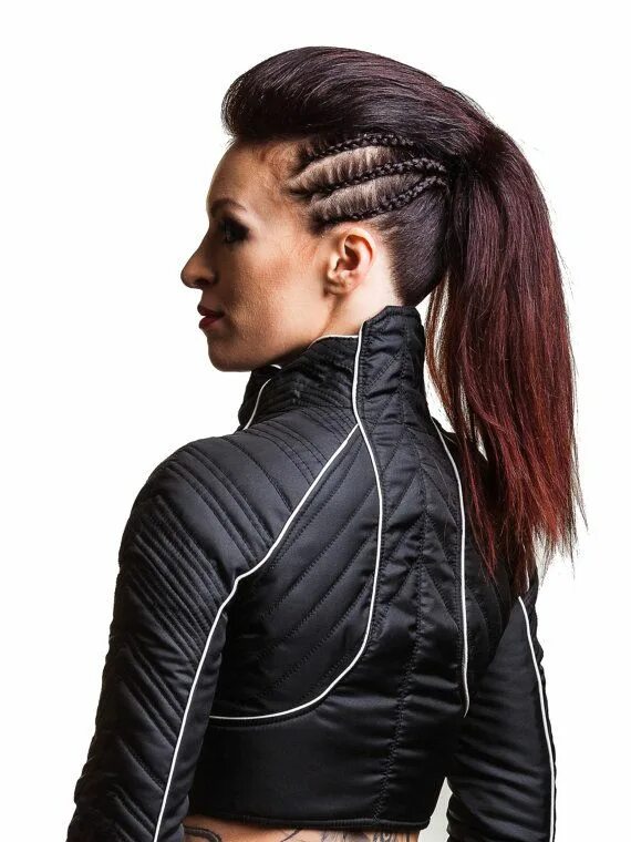 Киберпанк прически Sporty Crop Jacket Sleeves With Thumb Holes Small - Etsy Futuristic hair, Creati