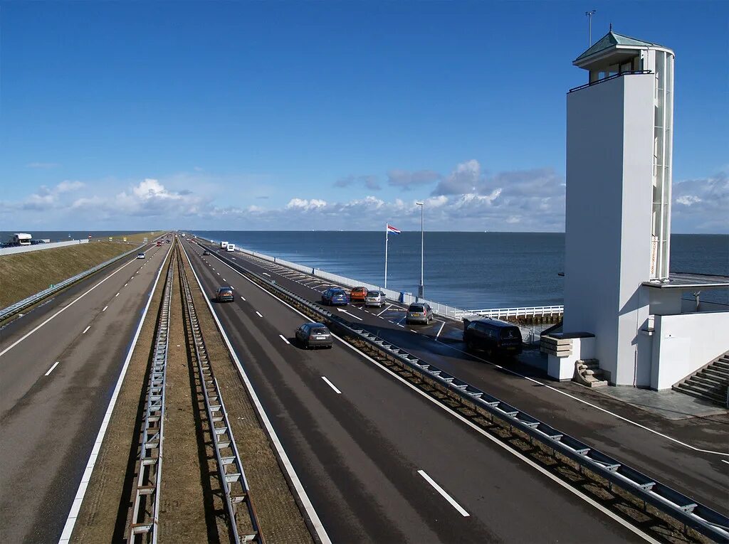 Километр фото Afsluitdijk / Enclosing Dam The 31 kilometer long Enclosin. Flickr