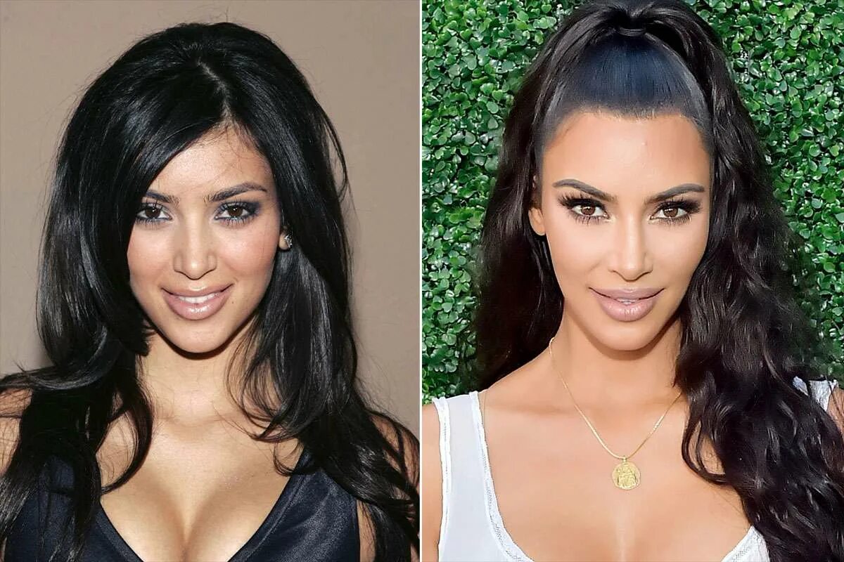 Ким кардашян до пластики фото Kim Kardashian Says She's Never Gotten a Nose Job