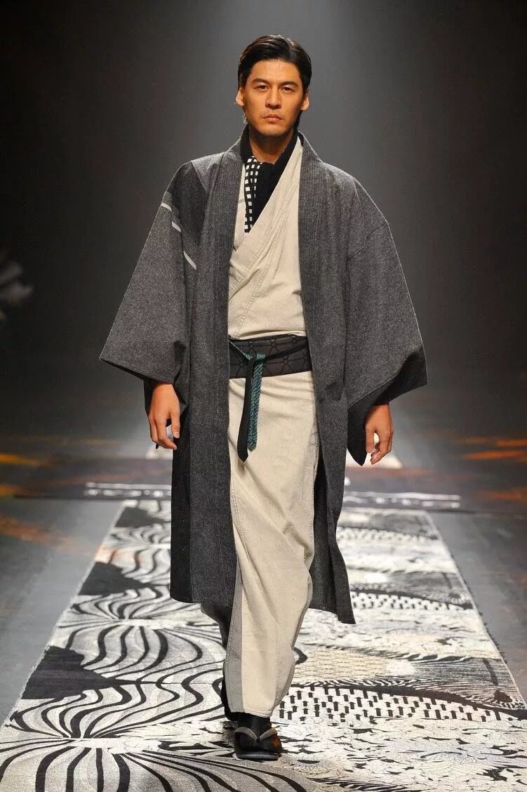 Кимоно мужское стиль The newest line of Japanese kimono at Mercedes-Benz Fashion Week TOKYO's by JOTA