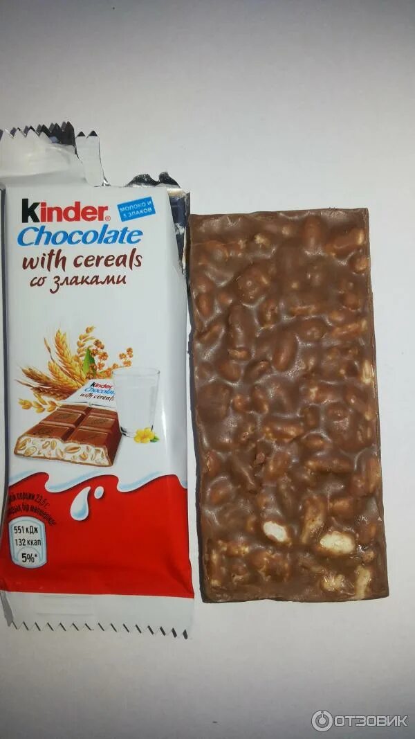 Киндер шоколад со злаками фото Отзыв о Шоколад молочный Kinder Chocolate со злаками Детский продукт по недетски