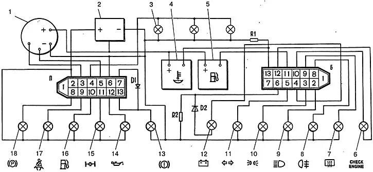 Кинематическую схему щитка приборов ваз 21 12 Features of the device control devices (VAZ-21213 "Niva" 1994-2006 / Electrical 